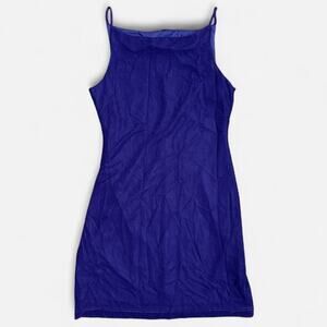 All That Jazz Vintage 90s Iridescent Purple Sparkly Mini Dress